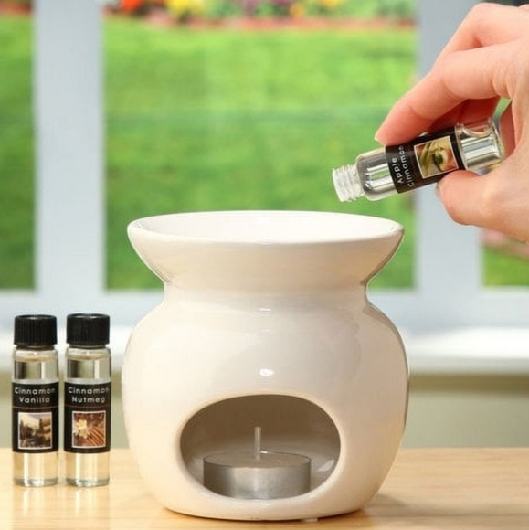 Oil Diffuser and 3-Pc. Oil Gift Set - White - Picture 2 of 6